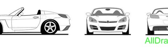 Opel GT (2007) (Опель ГТ (2007)) - чертежи (рисунки) автомобиля